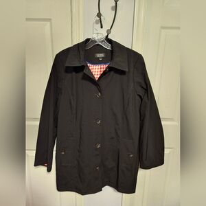 Dennis Basso Elegant Black Waterproof Coat